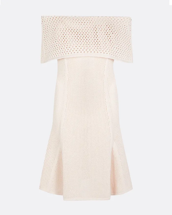 Safiyaa Kole Nouvelle Peach Knit Short Dress Nouvelle Peach Women Knitwear