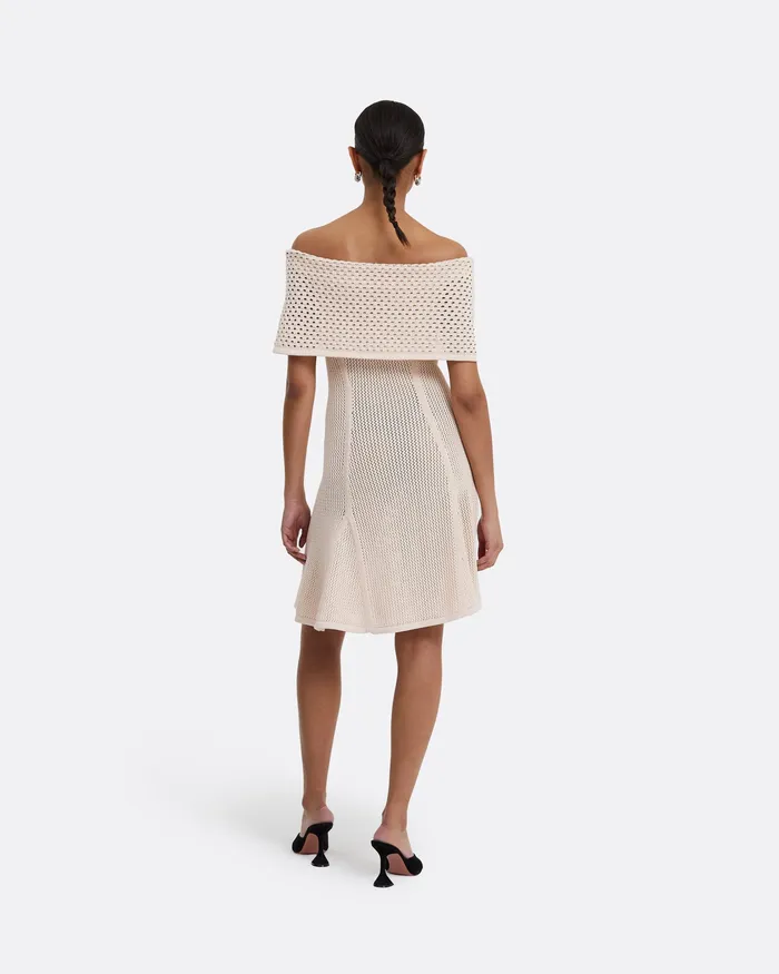 Safiyaa Kole Nouvelle Peach Knit Short Dress Nouvelle Peach Women Knitwear