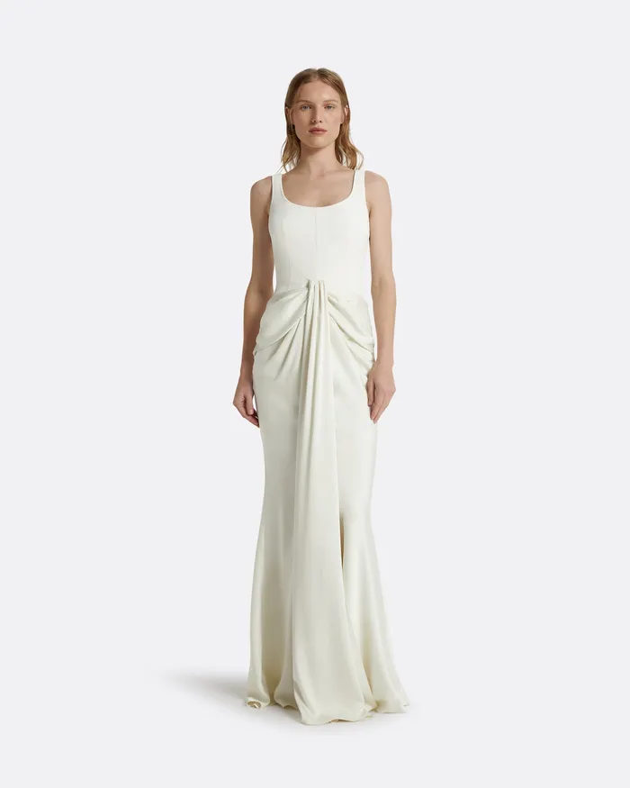 Safiyaa Marlena Ivory Long Dress Ivory Women Bridal