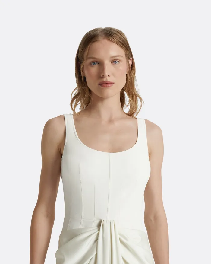 Safiyaa Marlena Ivory Long Dress Ivory Women Bridal