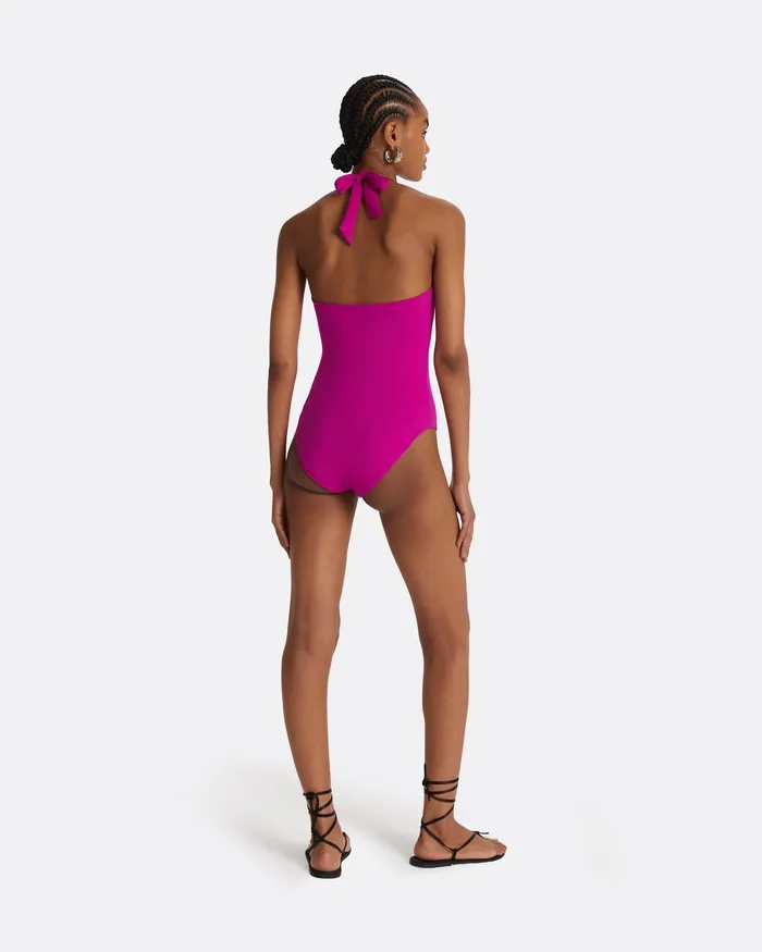 Safiyaa Swimwear Women Doti Magenta Swimsuit Magenta