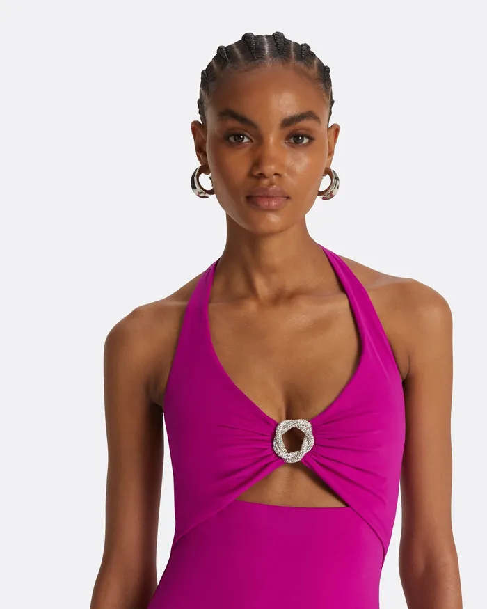 Safiyaa Swimwear Women Doti Magenta Swimsuit Magenta