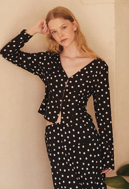 Sale Aida Top Polka Dot Women Ciao Lucia Long Sleeve Tops