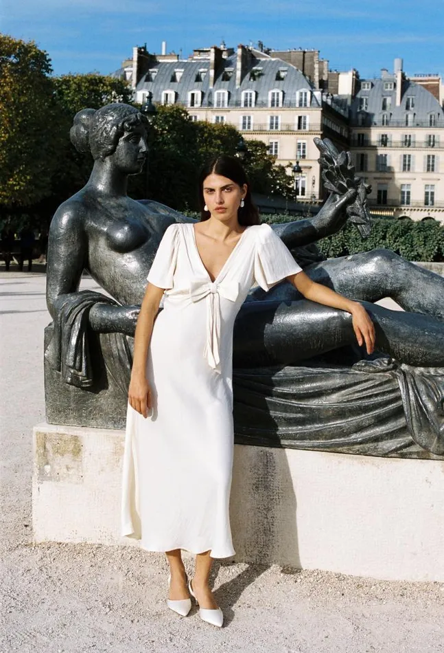 Sale Brunello Dress Ivory Women Ciao Lucia Satin Dresses