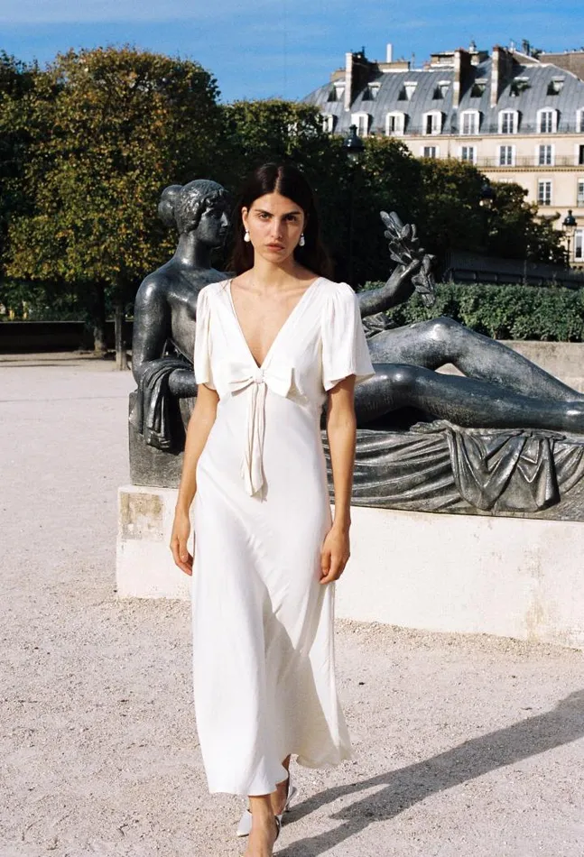 Sale Brunello Dress Ivory Women Ciao Lucia Satin Dresses