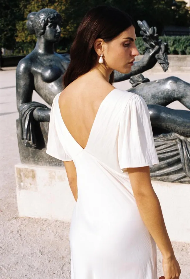 Sale Brunello Dress Ivory Women Ciao Lucia Satin Dresses
