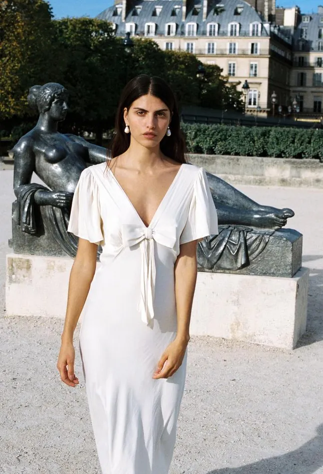 Sale Brunello Dress Ivory Women Ciao Lucia Satin Dresses