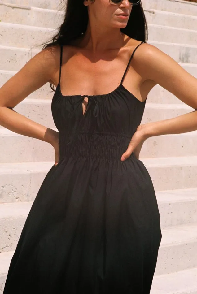 Sale Gabriela Dress Black Cotton Women Ciao Lucia Black Dresses