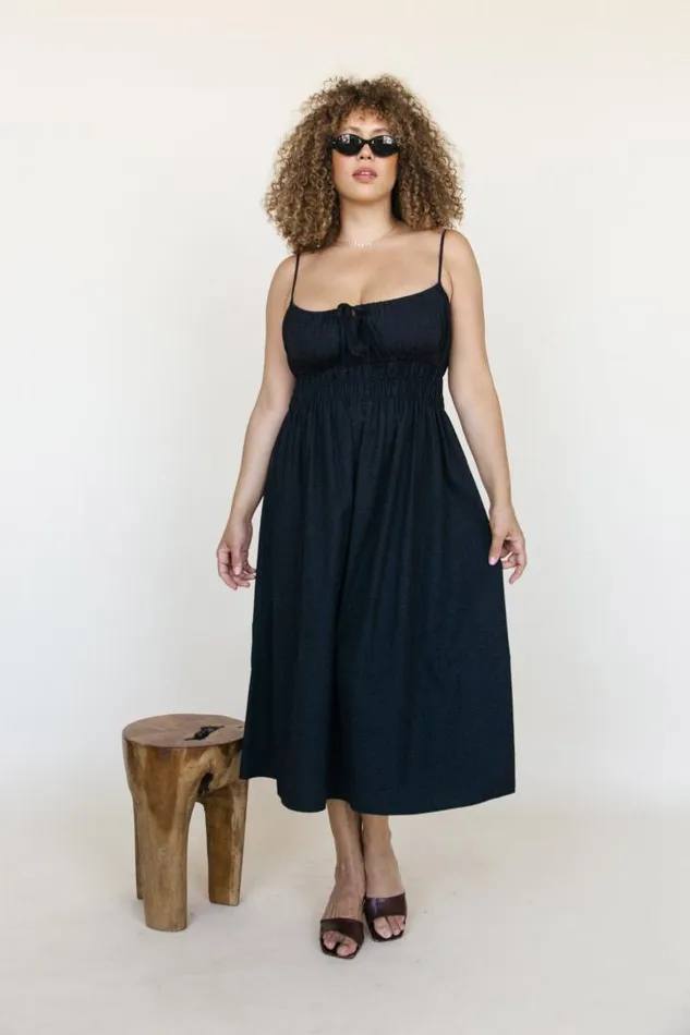 Sale Gabriela Dress Black Cotton Women Ciao Lucia Black Dresses