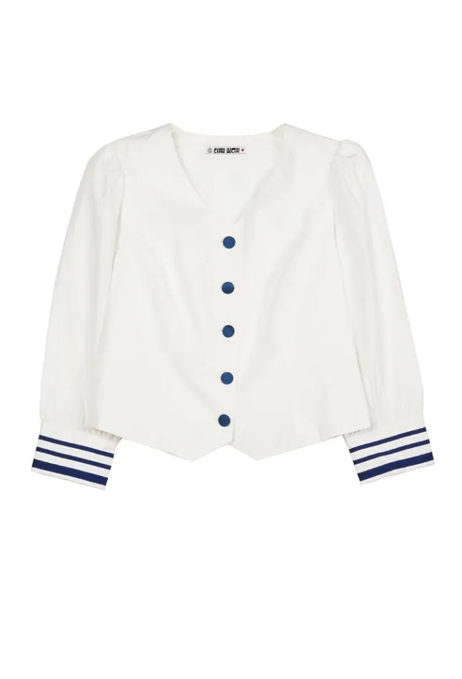 Sale Pascal Top White Women Ciao Lucia Long Sleeve Tops