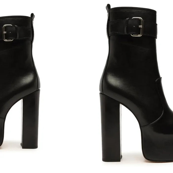 Sandals Aberdeen Buckle Bootie Black Schutz Shoes Platforms
