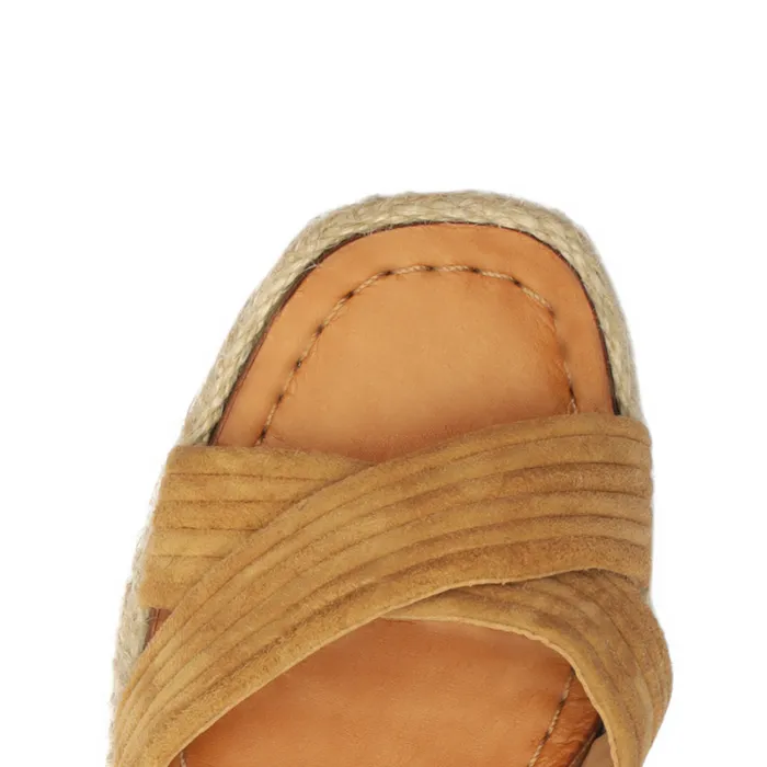 Sandals Blisse Nubuck Sandal Nude Caramel Schutz Shoes Platforms