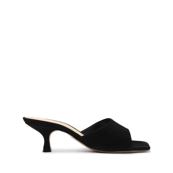 Sandals Dethalia Nubuck Leather Sandal Black Schutz Shoes Mule
