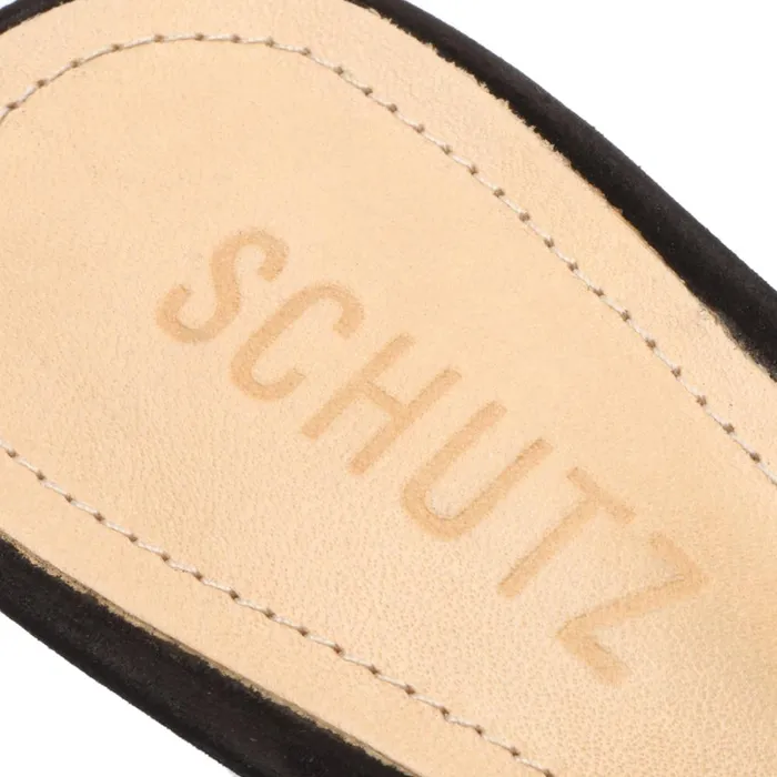 Sandals Dethalia Nubuck Leather Sandal Black Schutz Shoes Mule Sandals Dethalia Nubuck Leather Sandal Black Schutz Shoes Mule