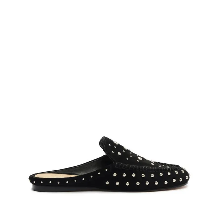 Sandals Evie Casual Suede Flat Black Schutz Shoes Mule