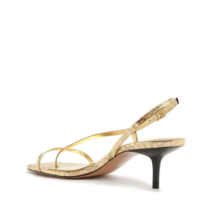 Sandals Heloise Metallic Leather Sandal Gold Schutz Shoes Stiletto Heels
