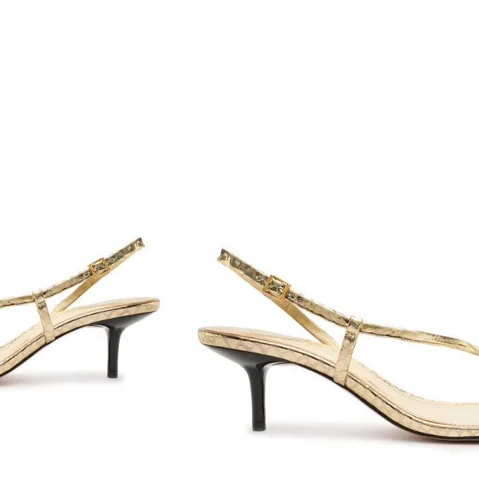 Sandals Heloise Metallic Leather Sandal Gold Schutz Shoes Stiletto Heels