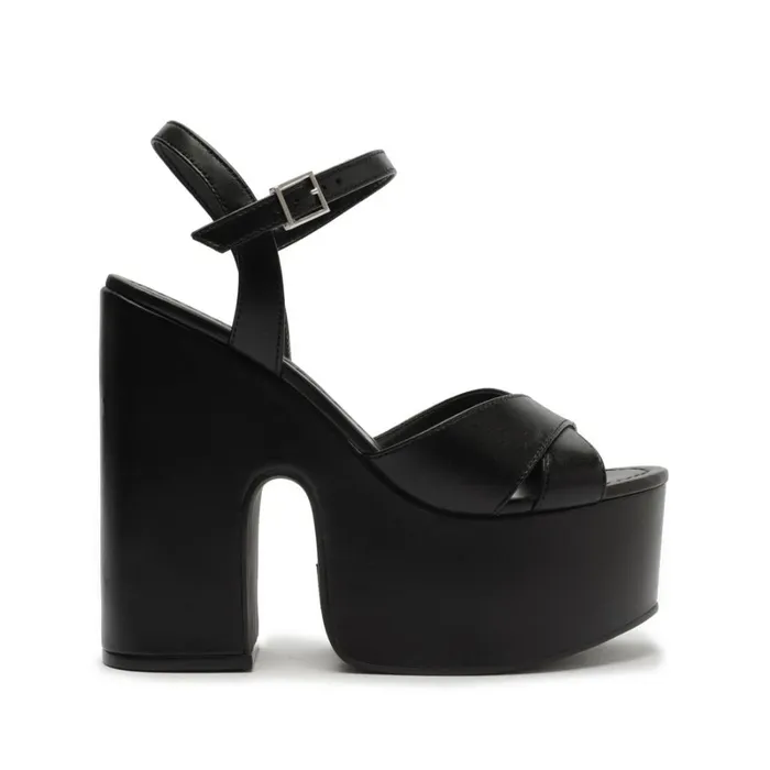 Sandals Keefa Cutout Nappa Leather Sandal Black Schutz Shoes Platforms