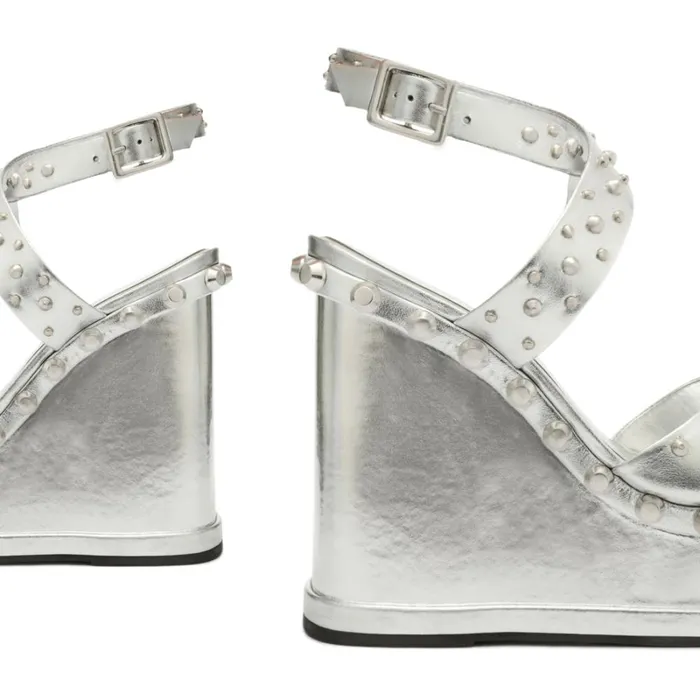 Sandals Lizzy Metallic Leather Sandal Silver Schutz Shoes Platforms