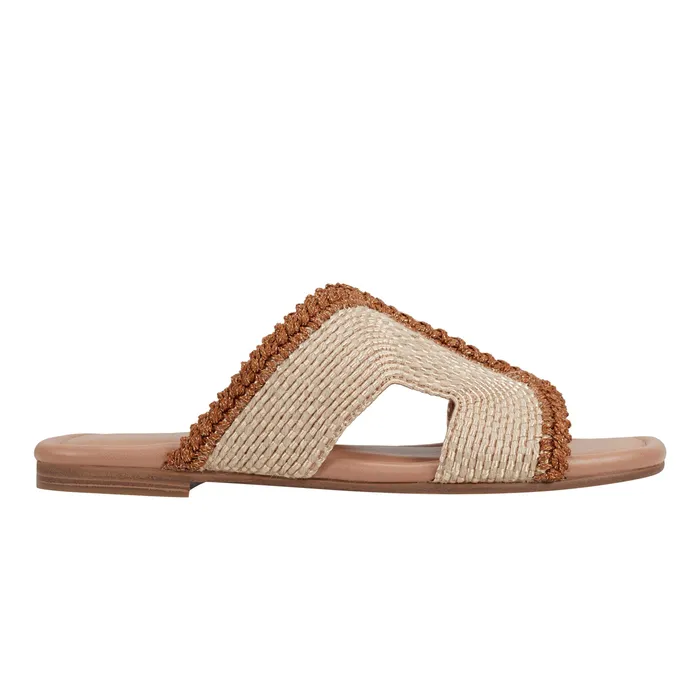 Sandals Marc Fisher Women Nashie Flat Sandal Light Natural Raffia