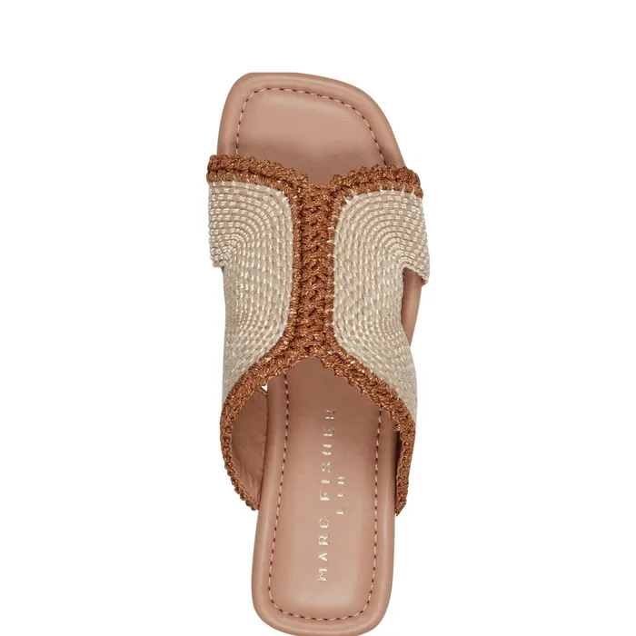 Sandals Marc Fisher Women Nashie Flat Sandal Light Natural Raffia