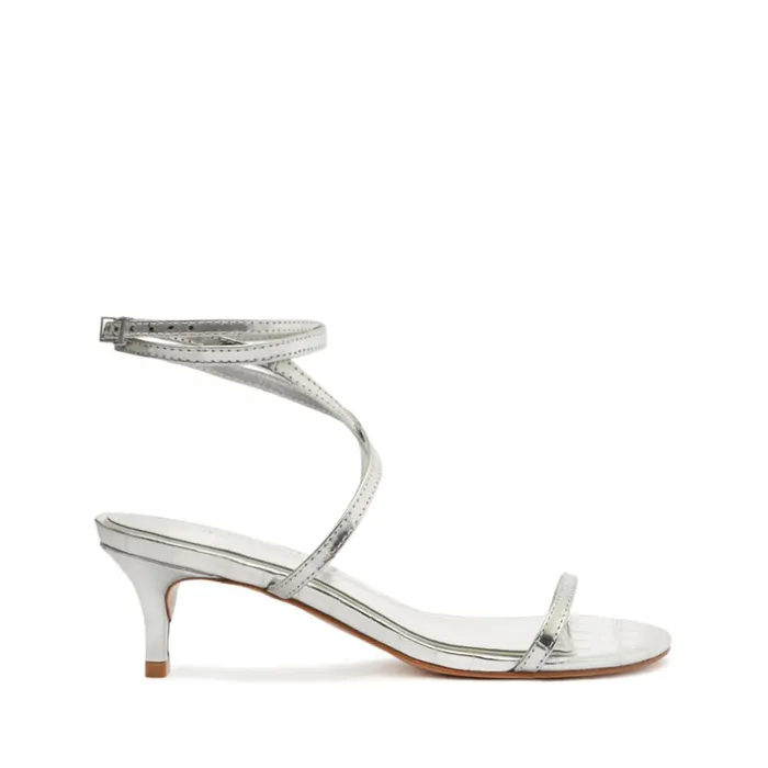Sandals Sherry Leather Sandal Silver Schutz Shoes Stiletto Heels