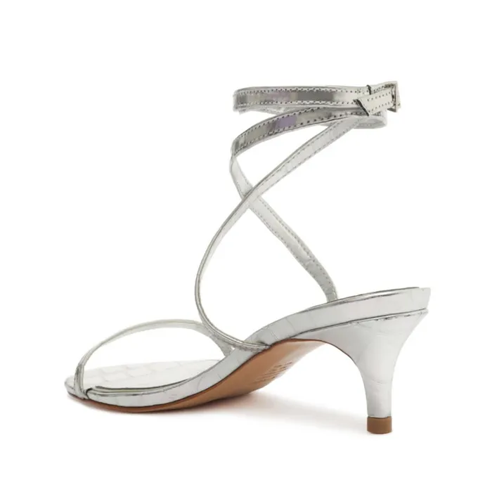 Sandals Sherry Leather Sandal Silver Schutz Shoes Stiletto Heels