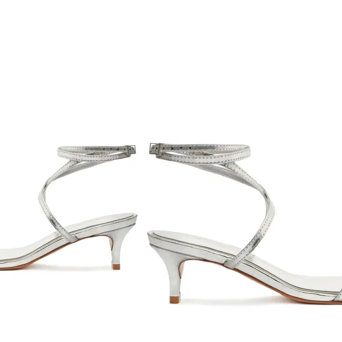 Sandals Sherry Leather Sandal Silver Schutz Shoes Stiletto Heels