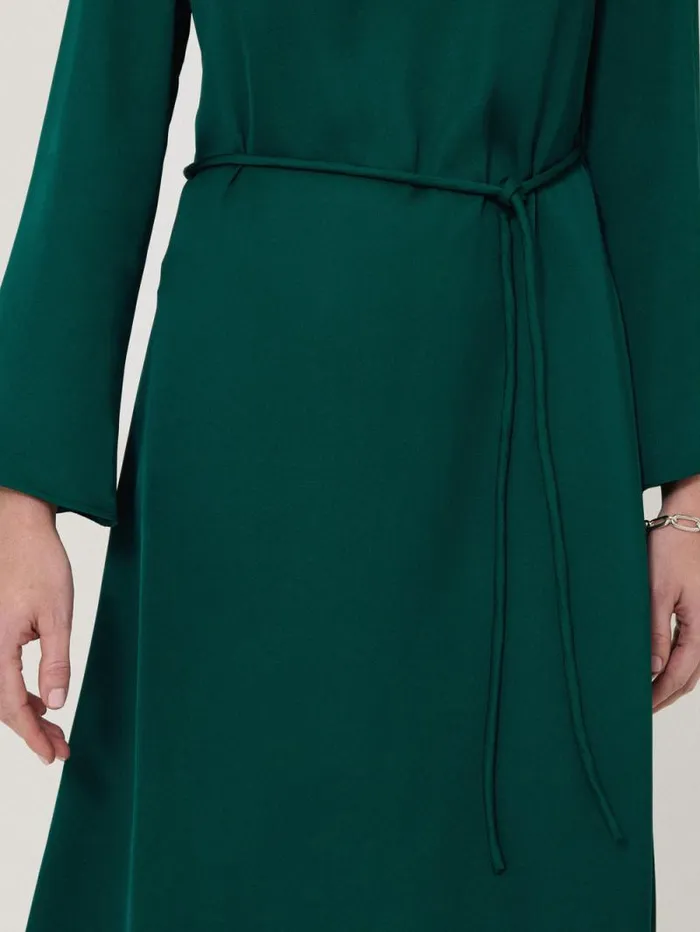 Satin Back Crepe Dress Green Women Jigsaw Party