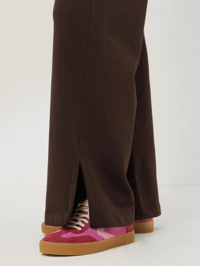 Satin Waistband Jersey Joggers Chocolate Women Jigsaw Pyjamas and Loungewear