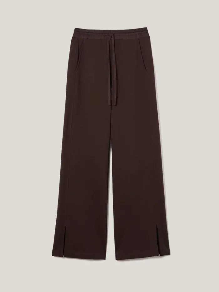 Satin Waistband Jersey Joggers Chocolate Women Jigsaw Pyjamas and Loungewear