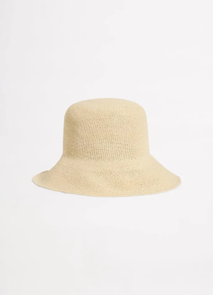 Seafolly Beach Hats Women Packable Raffia Bucket Hat 8211 Natural