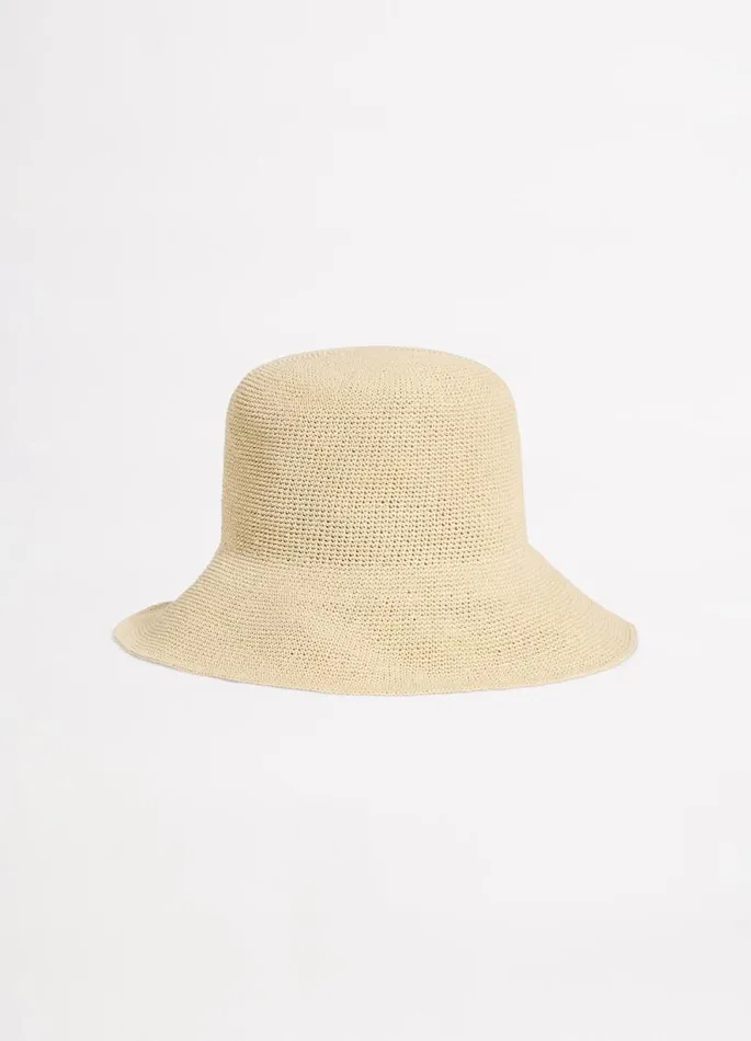 Seafolly Beach Hats Women Packable Raffia Bucket Hat 8211 Natural