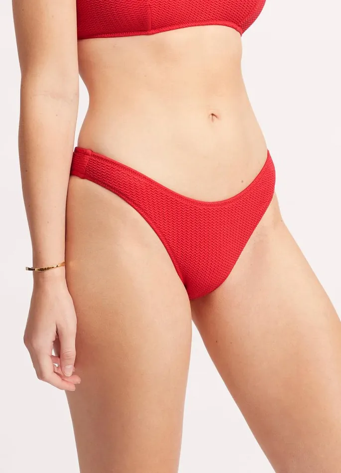 Seafolly Brazilian Women Sea Dive High Cut Pant 8211 Chilli Red
