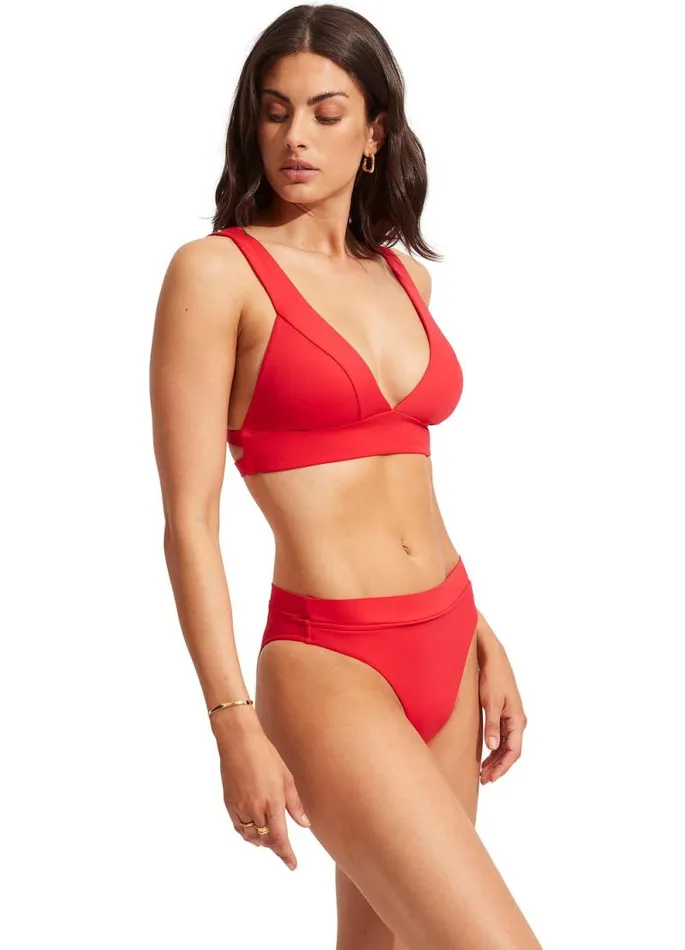 Seafolly High Cut Women Seafolly Collective High Rise Pant 8211 Chilli Red