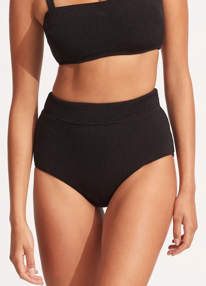 Seafolly High Waisted Women Sea Dive High Waisted Pant 8211 Black