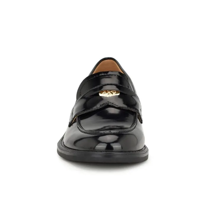 Seeme Penny Loafers Black Patent Women Nine West Flats Seeme Penny Loafers Black Patent Women Nine West Flats