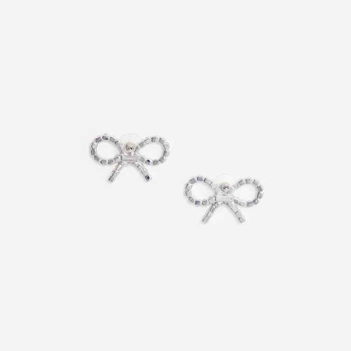 Self Portrait Jewellery Women Mini Bow Crystal Earrings