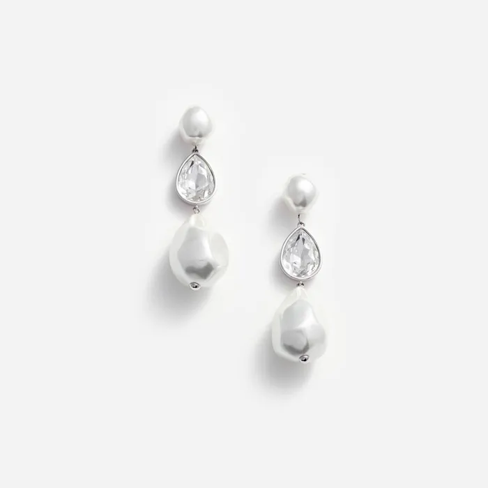Self Portrait Jewellery Women Pearl Crystal Droplet Earrings