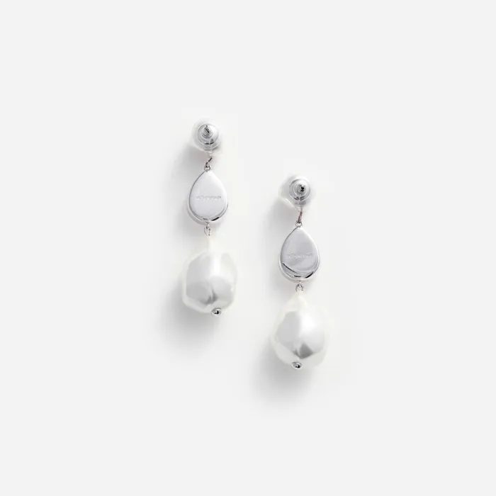 Self Portrait Jewellery Women Pearl Crystal Droplet Earrings