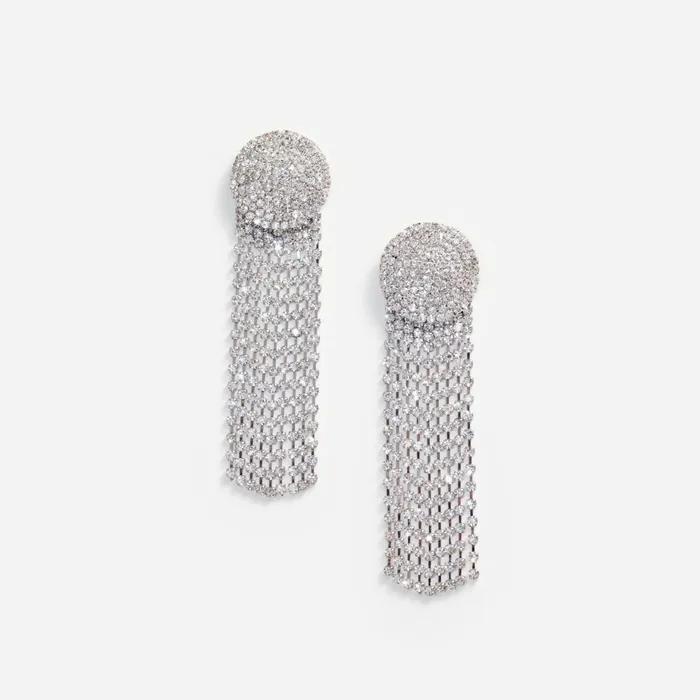 Self Portrait Jewellery Women Round Crystal Droplet Earrings
