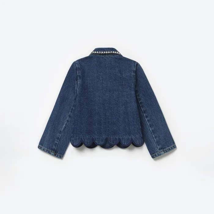Self Portrait Kids Blue Denim Jacket