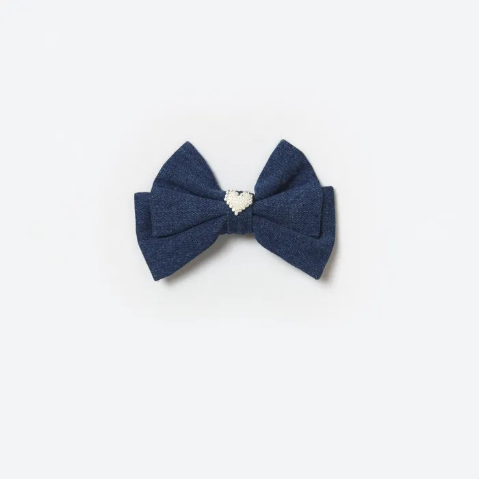 Self Portrait Kids Denim Bow Hairclip