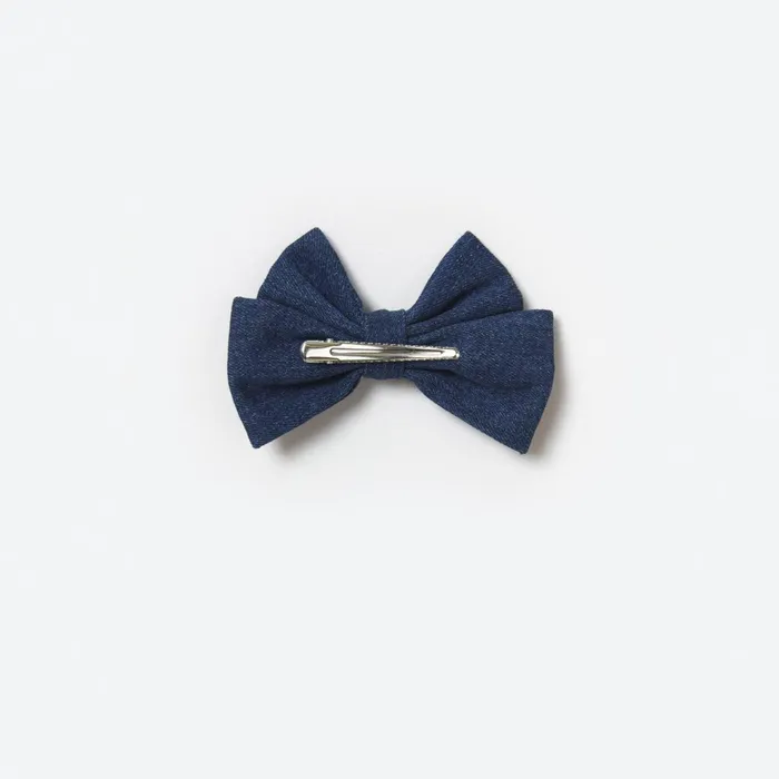 Self Portrait Kids Denim Bow Hairclip Self Portrait Kids Denim Bow Hairclip