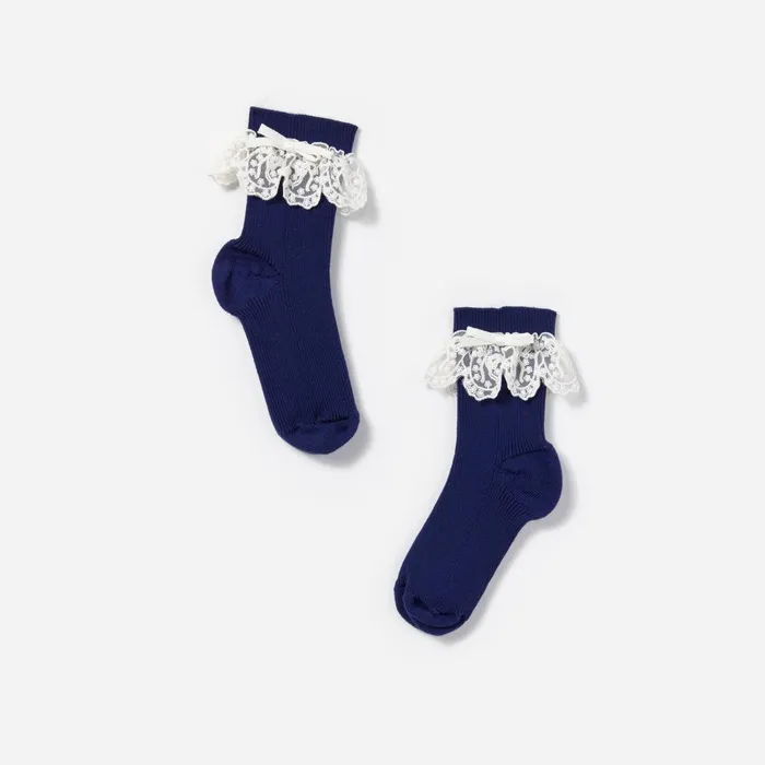 Self Portrait Kids Lace Trim Bow Socks Self Portrait Kids Lace Trim Bow Socks