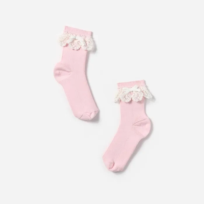 Self Portrait Kids Lace Trim Bow Socks Self Portrait Kids Lace Trim Bow Socks