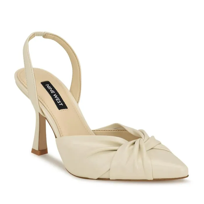 Shanti Slingback Pumps Ivory Women Nine West Heels Shanti Slingback Pumps Ivory Women Nine West Heels