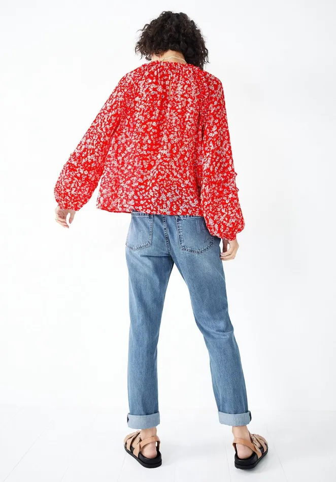 Shirts and Blouses Women Hush Violette Printed Top Spring Blossom Red