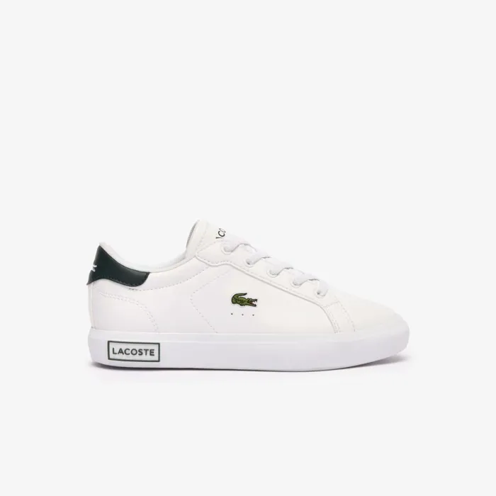 Shoes and Accessories Kids Lacoste Children039s Powercourt Sneakers Whitewhite 21g