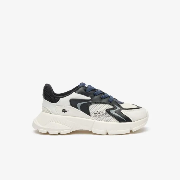 Shoes and Accessories Kids Lacoste Infants039 L003 Neo Sneakers Off Whtblk 2g9